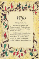 Delcampe - Finland Viljo Finnish Male Name Day January 27th Kalevala Unposted #SDS102 - Werbepostkarten