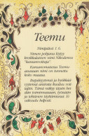 Delcampe - Finland Decorative Border Teemu Name Day Meaning Finnish Unposted #SDS106 - Werbepostkarten