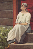 Delcampe - Finland Art Sigfrid Keinänen Painting Elderly Woman Traditional #SDS067 - Werbepostkarten