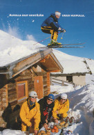 Delcampe - Finland Sunski Ski Resort Ad Skier Jumping Cabin Alps Unposted #SDT745 - Werbepostkarten
