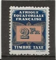 Delcampe - AEF TIMBRES TAXES   Y.T N°10 NEUF**  2 Scans - Neufs