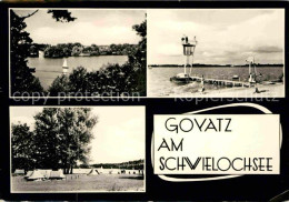 Delcampe - Goyatz Panorama Badestrand Wachturm Campingplatz Handabzug - Goyatz