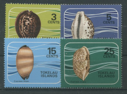 Delcampe - Tokelau-Inseln 1974 Meerestiere Porzellanschnecken 34/37 Postfrisch - Tokelau