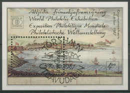 Delcampe - Färöer 1987 Briefmarken-Ausstellung HAFNIA '87 Block 3 Gestempelt (C17502) - Faroe Islands