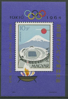 Delcampe - Ungarn 1964 Olymp. Sommerspiele Tokio Block 43 A Postfrisch (C92401) - Blocs-feuillets