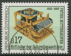 Delcampe - Österreich 1993 Peter Mitterhofer Erfinder Der Schreibmaschine 2088 Gestempelt - Used Stamps