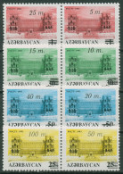 Delcampe - Aserbaidschan 1994 Regierungspalast Baku 107/10 Aufdruck 122/29 Paare Postfrisch - Aserbaidschan
