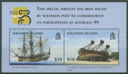 Delcampe - Salomonen 1999 AUSTRALIA Segelschiffe Endeavour Block 55 Postfrisch (C29065) - Salomon (Iles 1978-...)