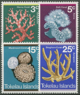 Delcampe - Tokelau 1973 Meerestiere Korallen 30/33 Postfrisch - Tokelau