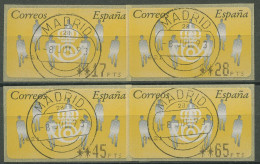 Delcampe - Spanien 1993 Automatenmarken Menschen Satz 17/28/45/65 ATM 7.1 S6 Gestempelt - Gebraucht
