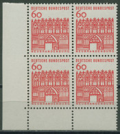 Delcampe - Bund 1964/65 Bauwerke Klein, Neubrandenburg 459 4er-Block Ecke 3 Postfrisch - Ungebraucht