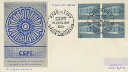 Delcampe - Dänemark 1969 Europa CEPT Ersttagsbrief 479 4er-Block FDC (X80009) - FDC