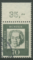 Delcampe - Bund 1961 Bedeutende Deutsche Mit Oberrand 358 Yb P OR Gestempelt - Gebraucht