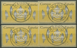 Delcampe - Spanien 1993 Automatenmarken Menschen Satz 18/29/55/65 ATM 7.1 S7 Gestempelt - Gebraucht