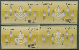 Delcampe - Spanien 1993 Automatenmarken Menschen Satz 18/29/55/65 ATM 7.4 S7 Postfrisch - Ungebraucht