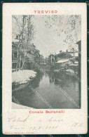 Delcampe - Treviso Città Canale Buranelli PIEGHINA Cartolina VK1742 - Treviso