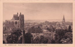 Delcampe - 80 ABBEVILLE SAINT VULFRAN ET LA VILLE VUS DE SAINT GILLES - Abbeville