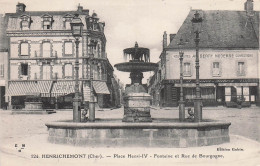 Delcampe - 18 HENRICHEMONT PLACE HENRI IV FONTAINE ET RUE DE BOURGOGNE - Henrichemont