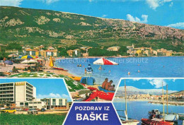 Delcampe - BASKA OTOK KRK Croatia Kuestenpanorama Strand Hotel Hafen - Kroatien