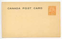 Delcampe - Canada 1930 Mint Postal Card; Unitrade UX42c - 1c. King George V - 1903-1954 Rois
