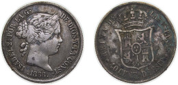 Delcampe - 1866 40 Centimos De Escudo - Isabel II - Autres & Non Classés
