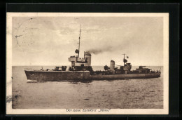 Delcampe - AK Der Neue Zerstörer Möwe Auf Hoher See - Warships