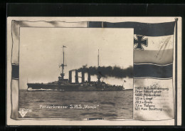 Delcampe - AK Panzerkreuzer SMS Yorck - Warships
