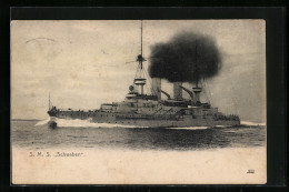 Delcampe - AK Kriegsschiff S.M.S. Schwaben - Warships