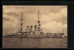 Delcampe - AK S. M. S. Braunschweig, Kriegsschiff - Warships