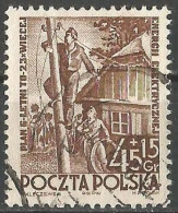 Delcampe - Poland 1952 Mi 747 Electric Wire Construction, Six Year Reconstruction Plan, Electricity - San Marino