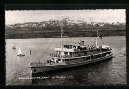 Delcampe - AK Bodensee-Motorschiff Baden Mit Schweizer Alpen - Autres & Non Classés