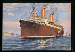 Delcampe - Künstler-AK Passagierschiff Columbus Mit Schlepper - Dampfer