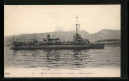 Delcampe - CPA Contre Torpilleur Fanfare, Marine Nationale, Kriegsschiff - Warships
