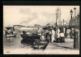 Delcampe - CPA Marine Nationale, Corvée Aux Vivres - Warships