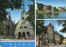 Delcampe - Luetzen Gustav Adolf Denkmal Schwanenteich Rathaus - Lützen
