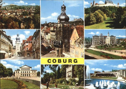 Delcampe - Coburg Bayern Panorama Schloss Stadttor Kurhaus Wasserspiele - Coburg