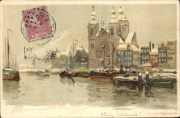 Delcampe - CPA Fantaisie Illustrateur Amsterdam Bateaux - Redon