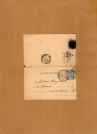 Delcampe - TB 6033 - 1887 - Entier Postal - M. SUTTER ? ( Pasteur ) à MONTLUCON Pour M. BOURGEOIS, Pasteur Protestant à LE CREUSOT - Tarjetas Cartas