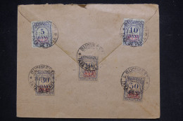 Delcampe - ROUMANIE - Timbres Taxes Surchargés MViR Au Verso D'une Enveloppe De Bucarest Pour Galatz Et Retour En 1918 - S 184 - Occupations