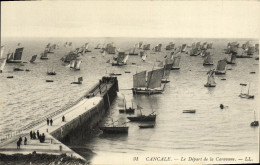 Delcampe - CPA Cancale Le Depart De La Caravane Bateaux - Cancale