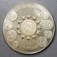 Delcampe - LIBÉRIA - 5 DOLLARS 2002 - NOUVELLES MONNAIES DU VATICAN - BE - Liberia