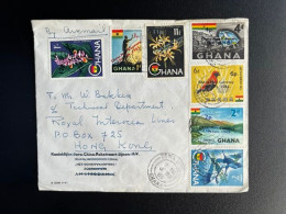 Delcampe - GHANA 1965 LETTER TEMA TO HONG KONG 06-09-1965 - Ghana (1957-...)