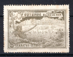 Delcampe - Vignet OSTENDE BAINS DE MER MH* Rare - Erinnophilie [E]