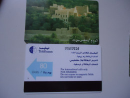 Delcampe - YEMEN  USED PHONECARDS  LANDSCAPES UNITS 80 - Paysages