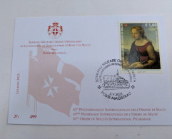 Delcampe - SMOM 2023 ANNULLO SPECIALE - LOURDES PELLEGRINAGGIO INTERNAZIONALE - Malte (Ordre De)