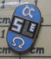 Delcampe - Pin413f   MARQUES SLE LETTRES GRECQUES ALPHA ET OMEGA - Marques