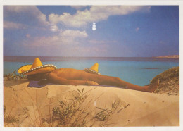 Delcampe - ESPAÑA Islas Canarias Persona Tomando El Sol Sombreros Humor #PBD504 - Asturias (Oviedo)