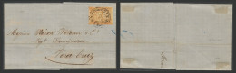 Delcampe - MEXICO. 1866 (12 March). DF - Veracruz. Dated E. Fkd 2rs Eagle 5th Period, Distr Name, 52-1866, Tied Cds, Good Margins, - Mexiko