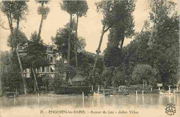 Delcampe - Carte Postale Ancienne - 95 - Enghien Les Bains - Autour Du Lac - Jolies Villas - Oblitération Ronde De 1928 - CPA - Voi - Enghien Les Bains