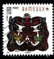 Delcampe - France Poste AA Obl Yv: 943 Mi:5767 Gémeaux (L.Ondul-p.points) - Astrologie
